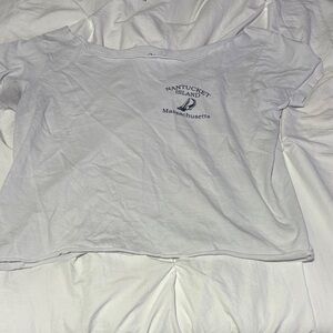Brandy Melville White Nantucket Island Short Sleeve Tee
